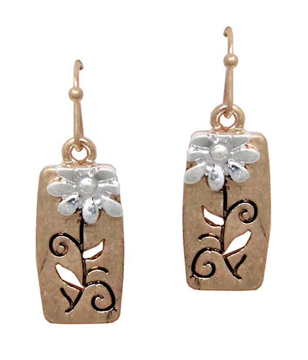 VINTAGE-inspired  FLOWER EARRINGs