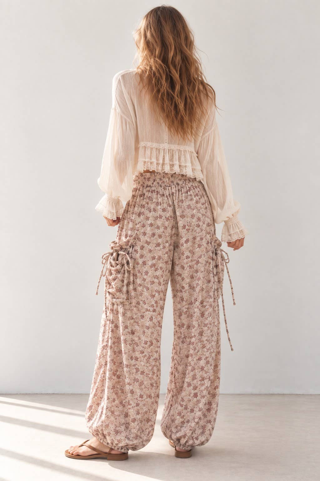 BOHO FLORAL CARGO PANTS