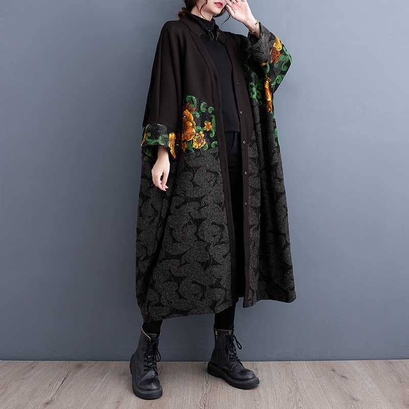 Colorblock Relaxed Plus-Size Longline Coat