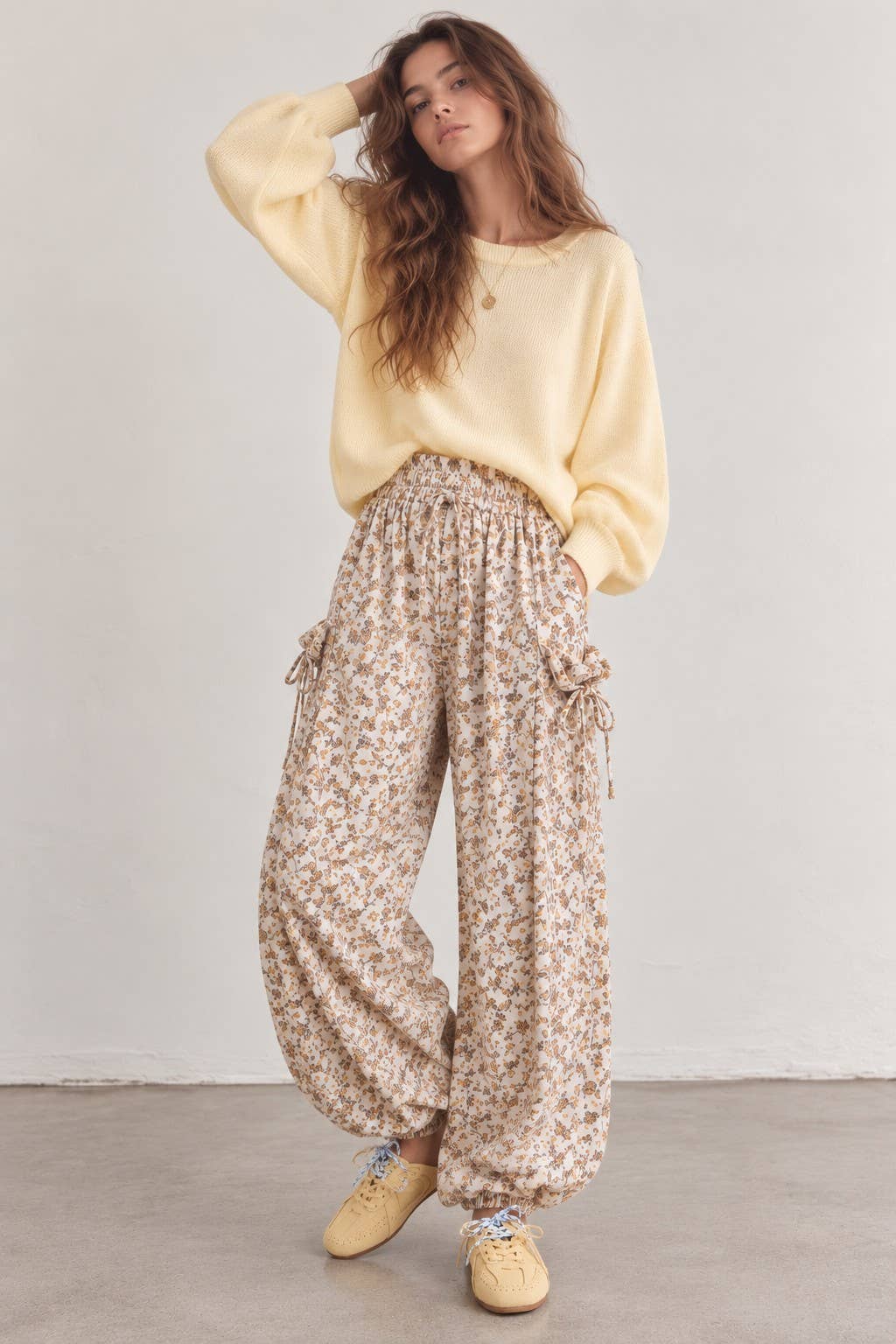 BOHO FLORAL CARGO PANTS