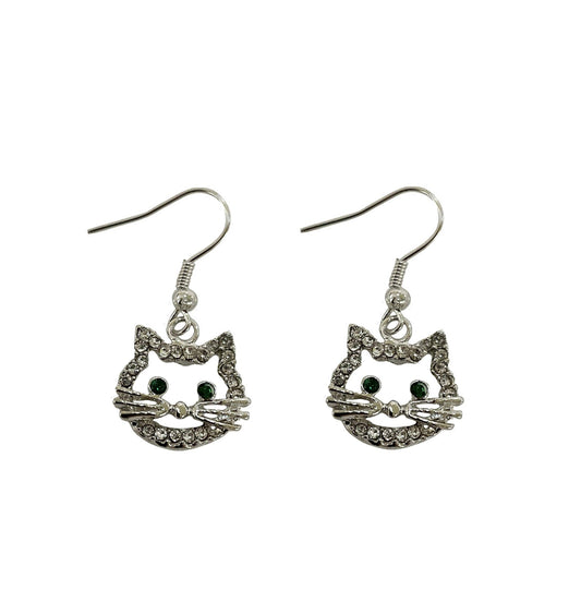 Cat Face Post Earrings #38-2568S