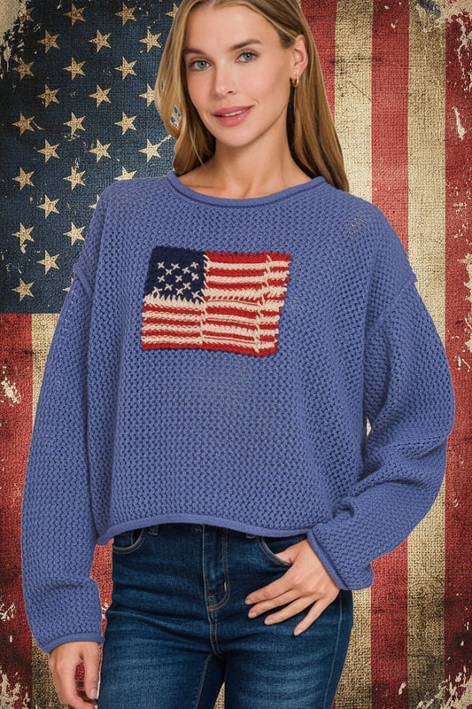 🇺🇸 Stars, Stripes & Cozy Nights Pullover Swearer!