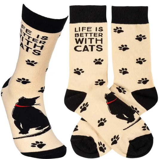 ￼Life is Better With Cats!  Socks!