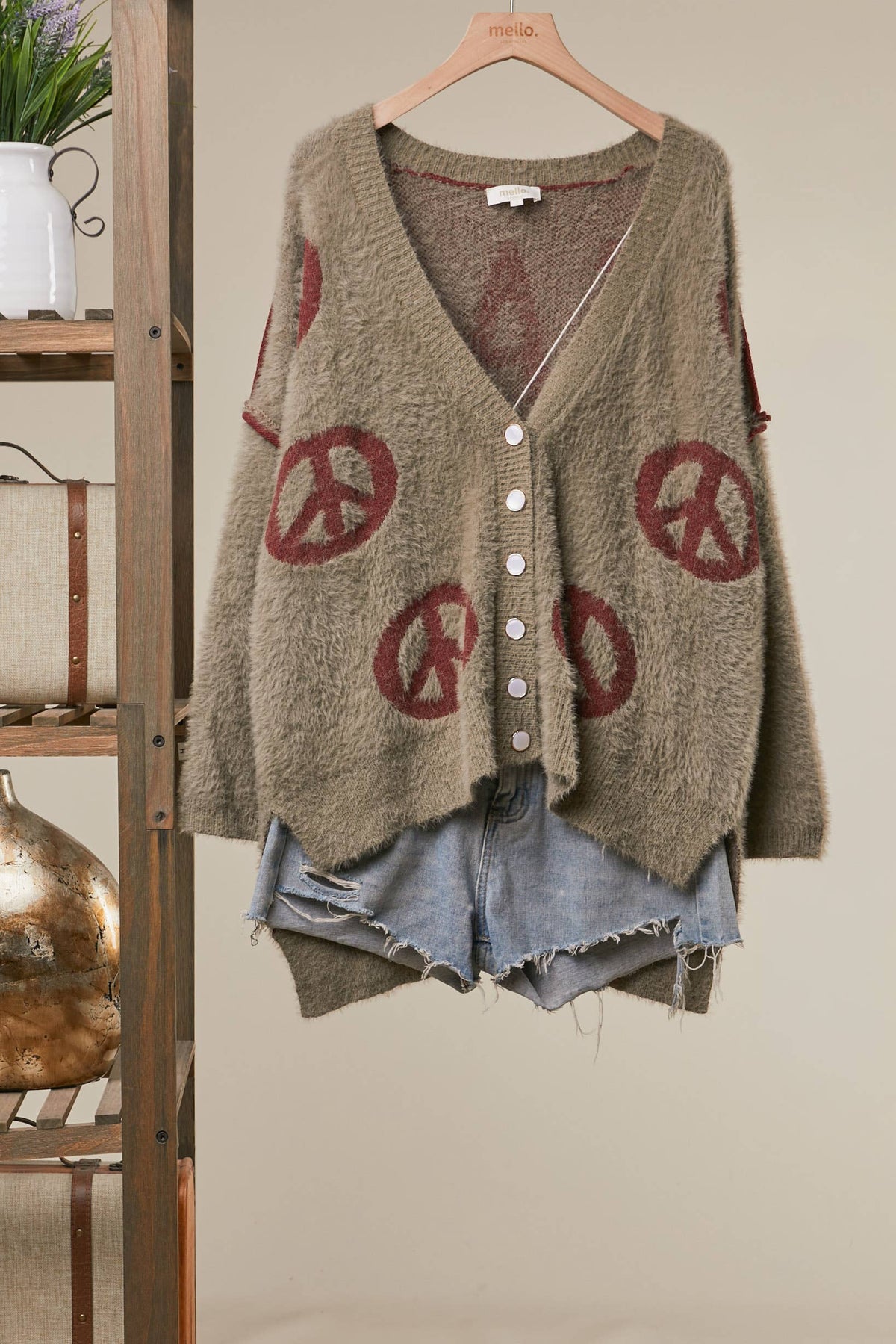 Vintage Peace Oversized Cardigan