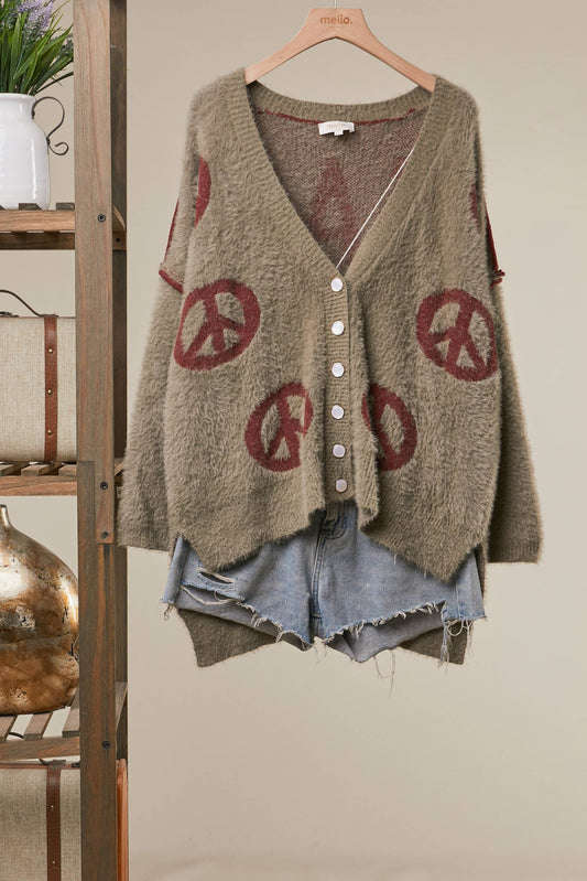 Vintage Peace Oversized Cardigan