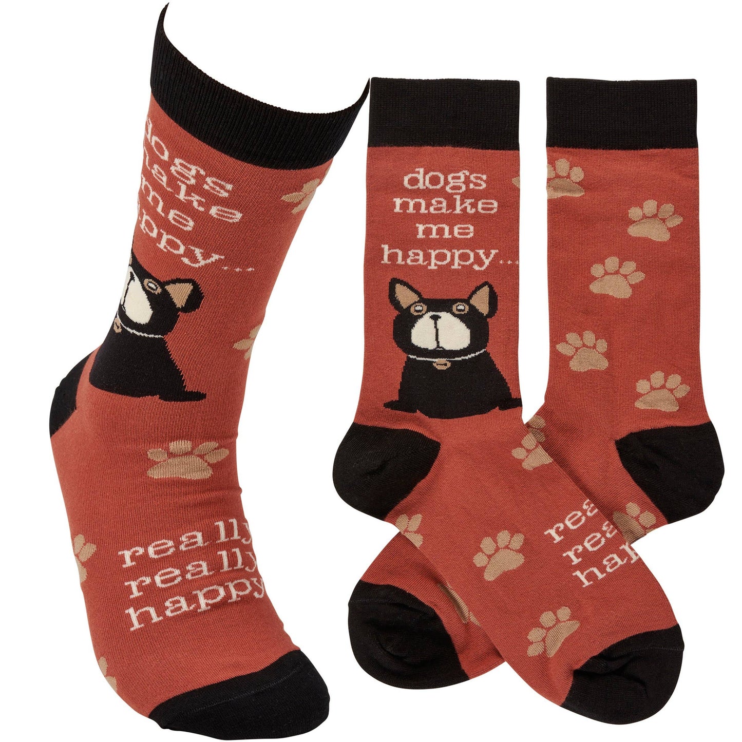 Dogs Make Me Happy Socks