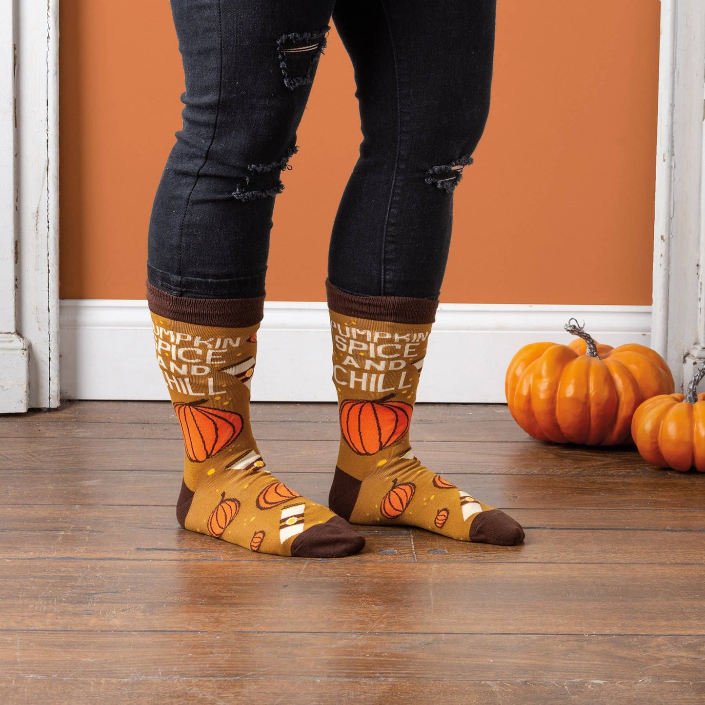 Pumpkin Spice And Chill Socks