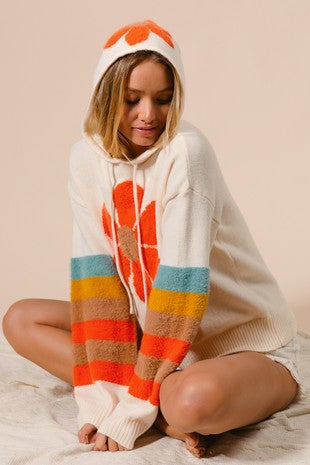 Sunburst Daisy Hooded Sweater