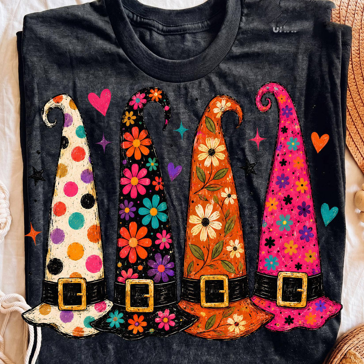 Witch Hat Tee, Girly Halloween T-Shirt