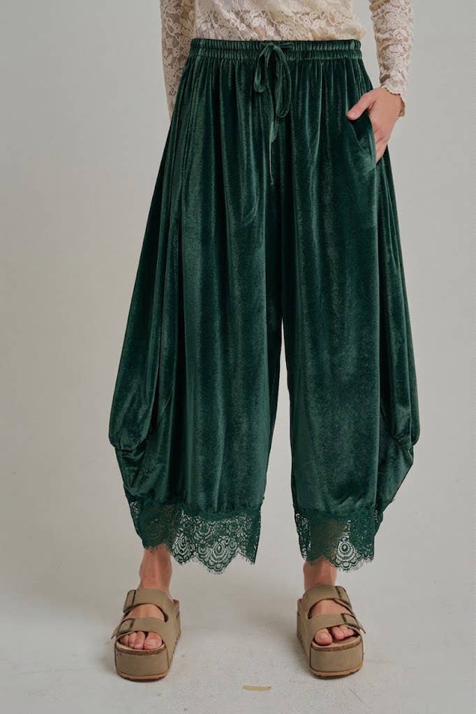 HOLIDAY VELVET FLOWY WIDE BALLOON LEG PANTS_JLB80092-02