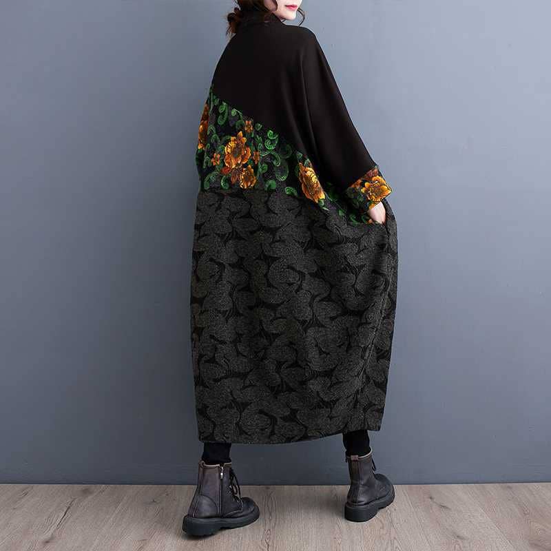 Colorblock Relaxed Plus-Size Longline Coat