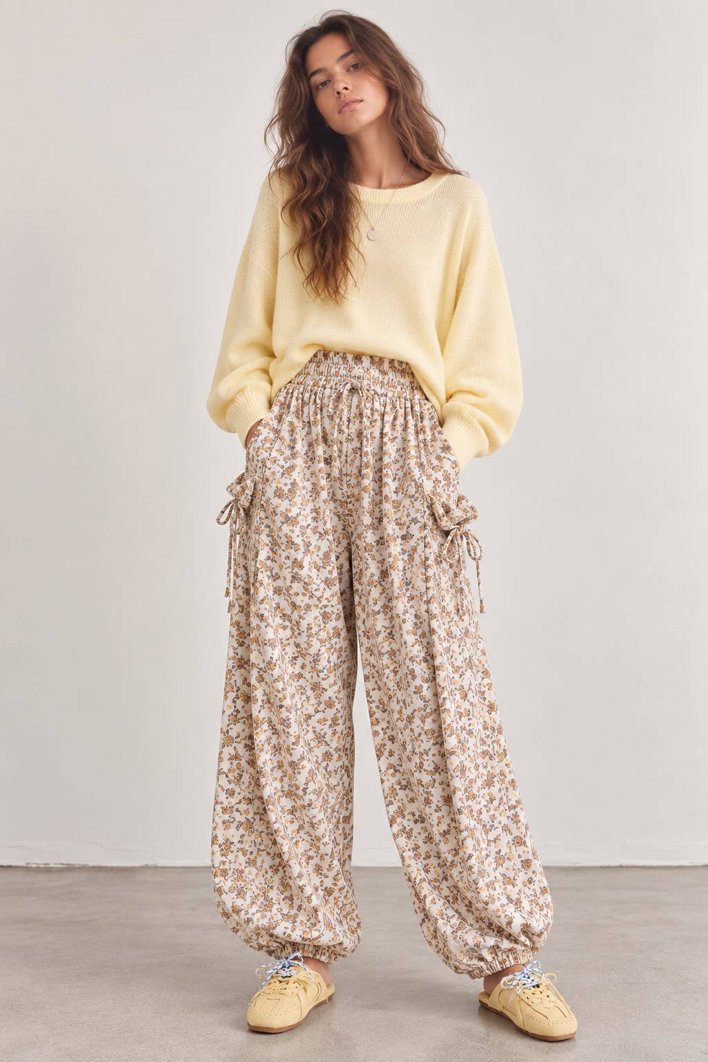 BOHO FLORAL CARGO PANTS