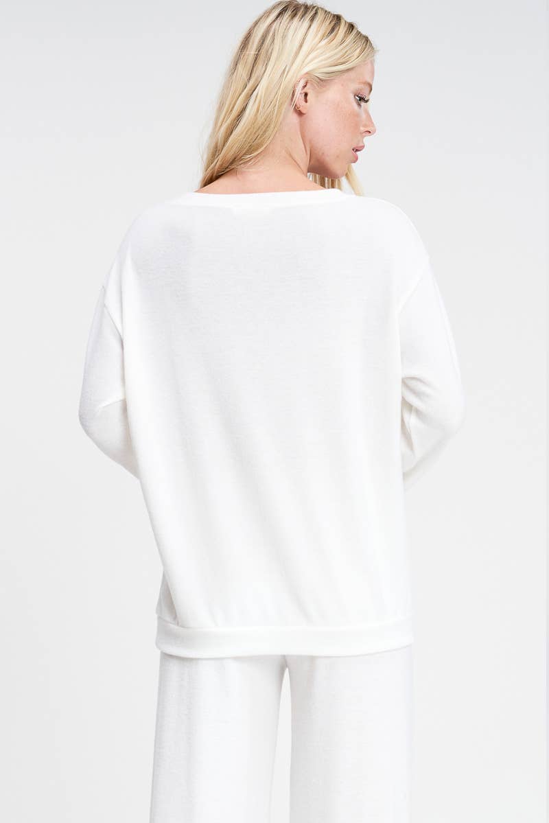 Holiday champagne bottle print soft loungewear set